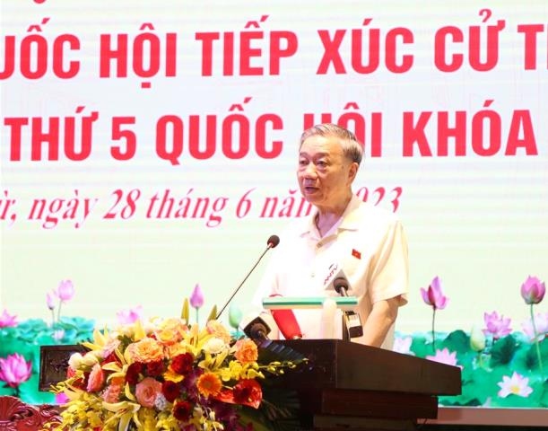 Bộ trưởng Tô Lâm tiếp xúc cử tri huyện Phù Cừ, tỉnh Hưng Yên